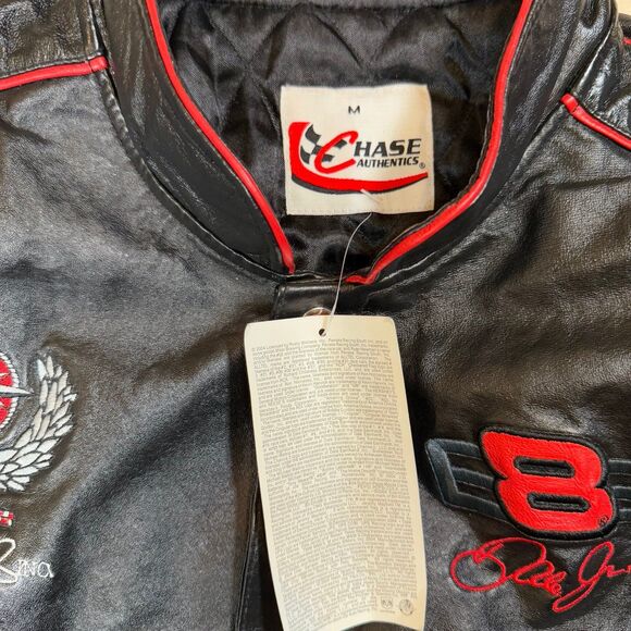Vintage Dale Earnhardt Jr Leather NASCAR Jacket Chase Authentic Size M NWT - Picture 6 of 9
